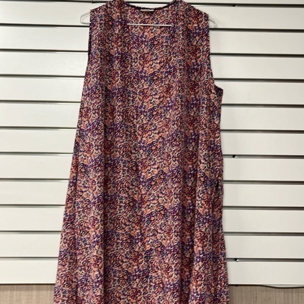 LuLaRoe polyester sleeveless sheer cardigan size medium slit sides